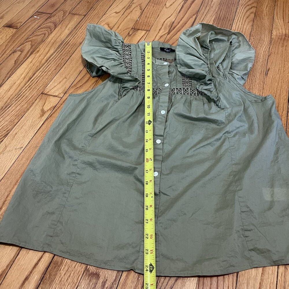 Rails Louella Canteen Green Button Front Blouse S… - image 7